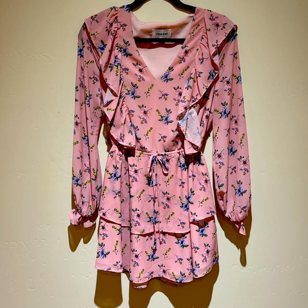 Yumi Kim Pink Floral long sleeve dress